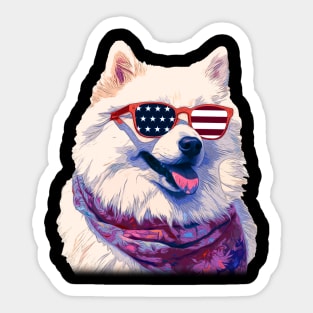 Pawsitively Pure Samoyed Vibes, Stylish Statement Tee Extravaganza Sticker